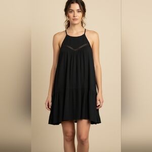 JANUARY 7 BLACK BLOUSE/ MINI DRESS SIZE LARGE